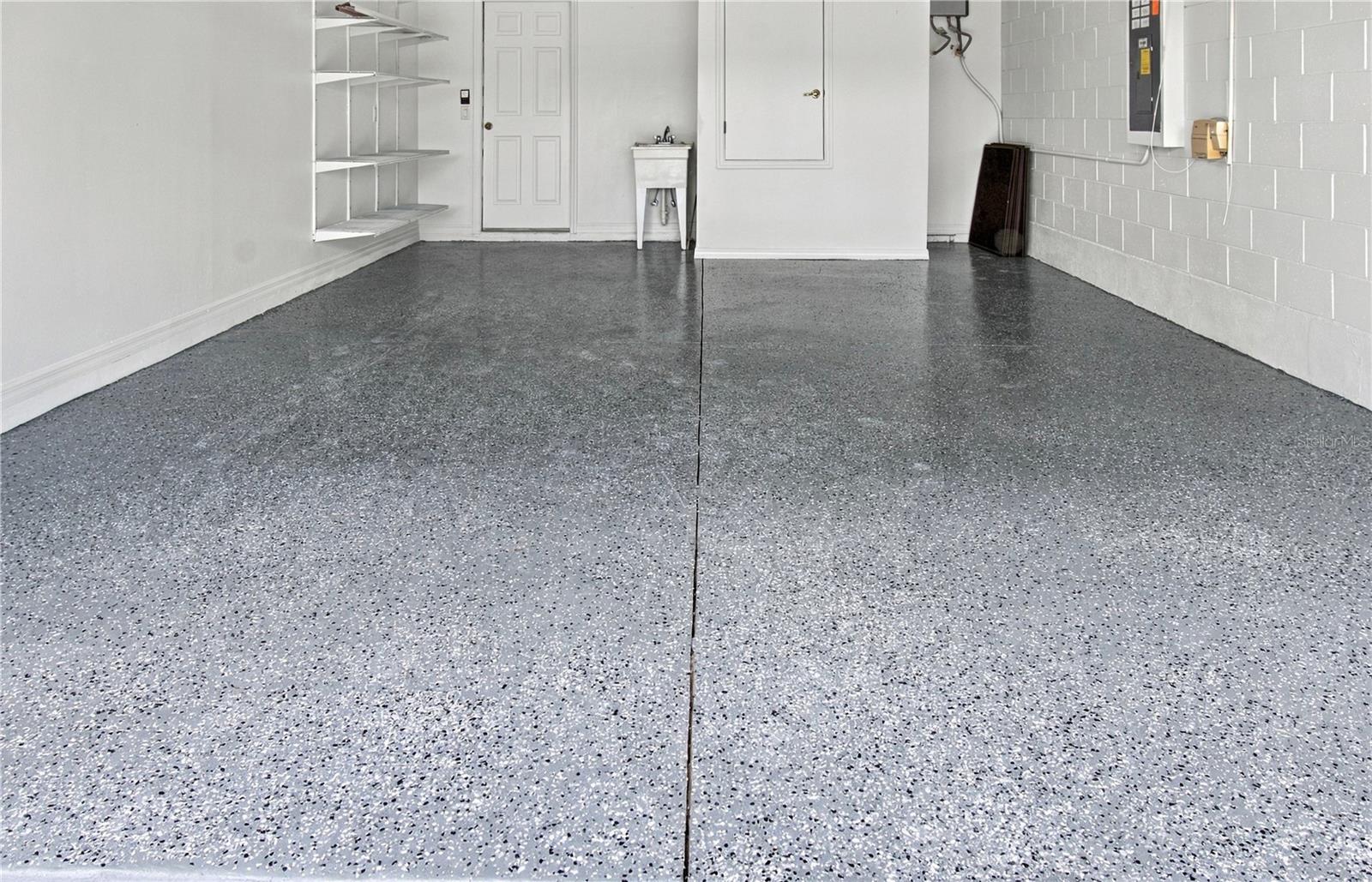 Newly Epoxied Garage Floors