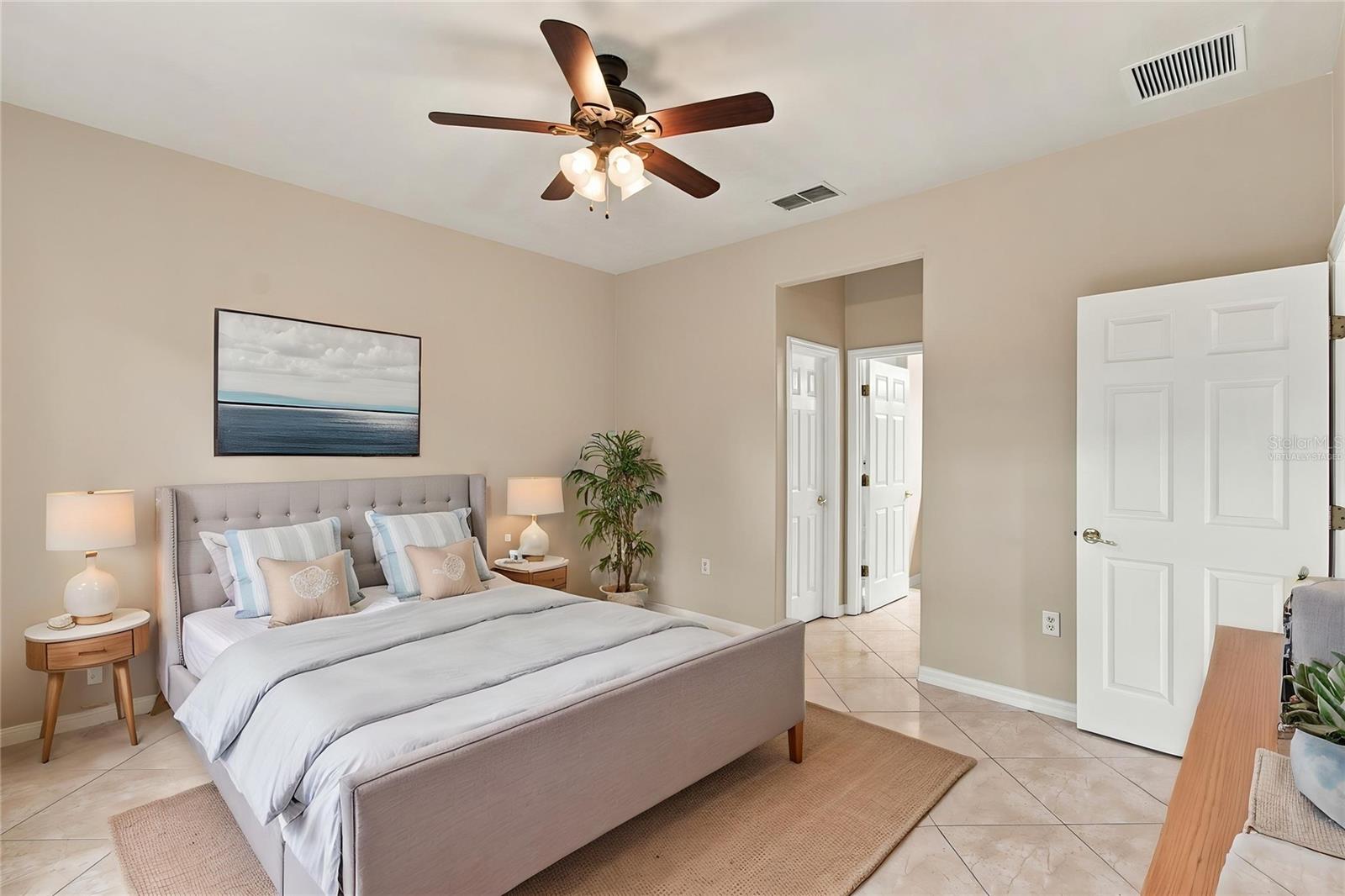 Virtually Staged Primary Suite