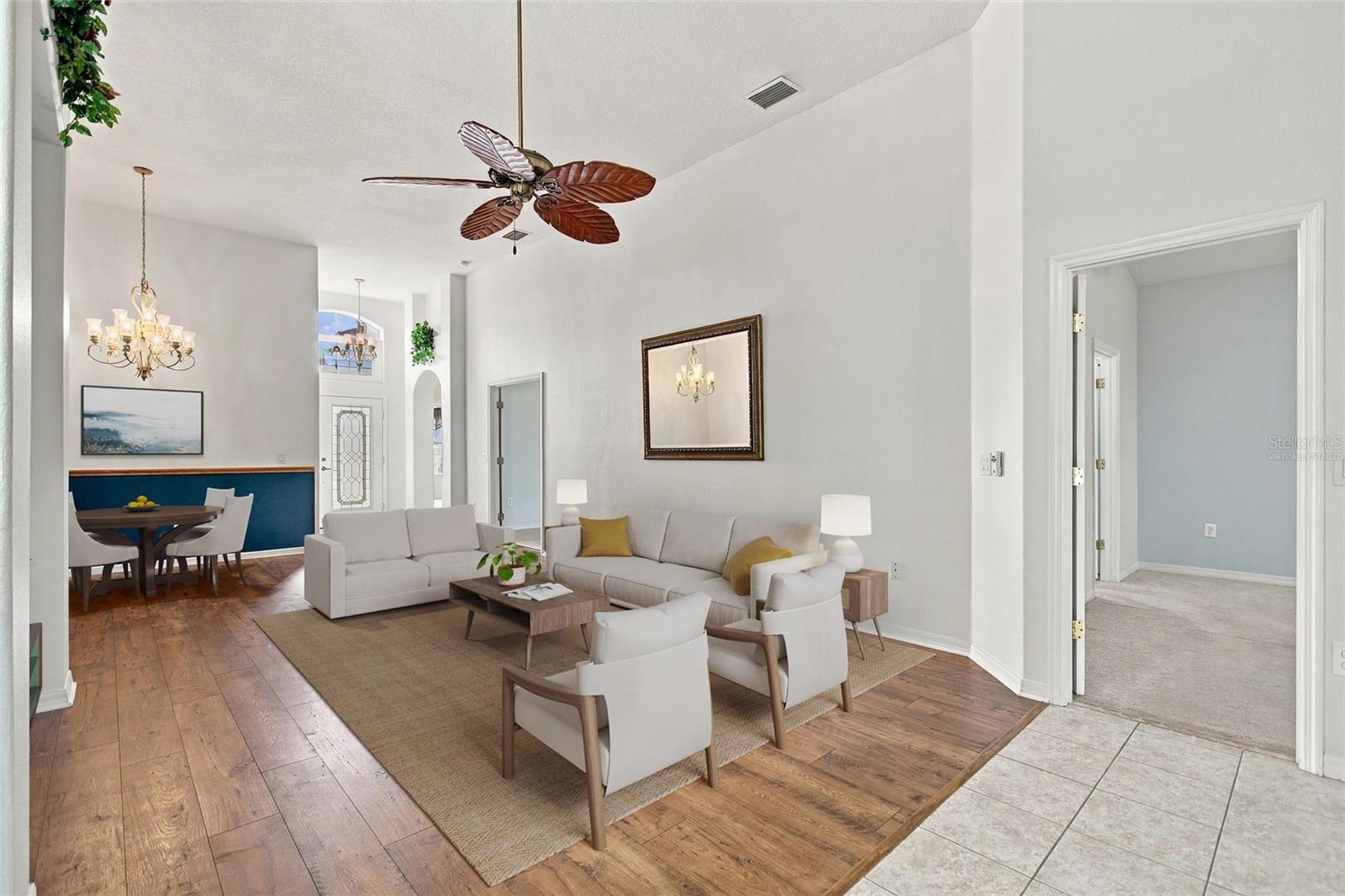 Virtually staged Great Room
