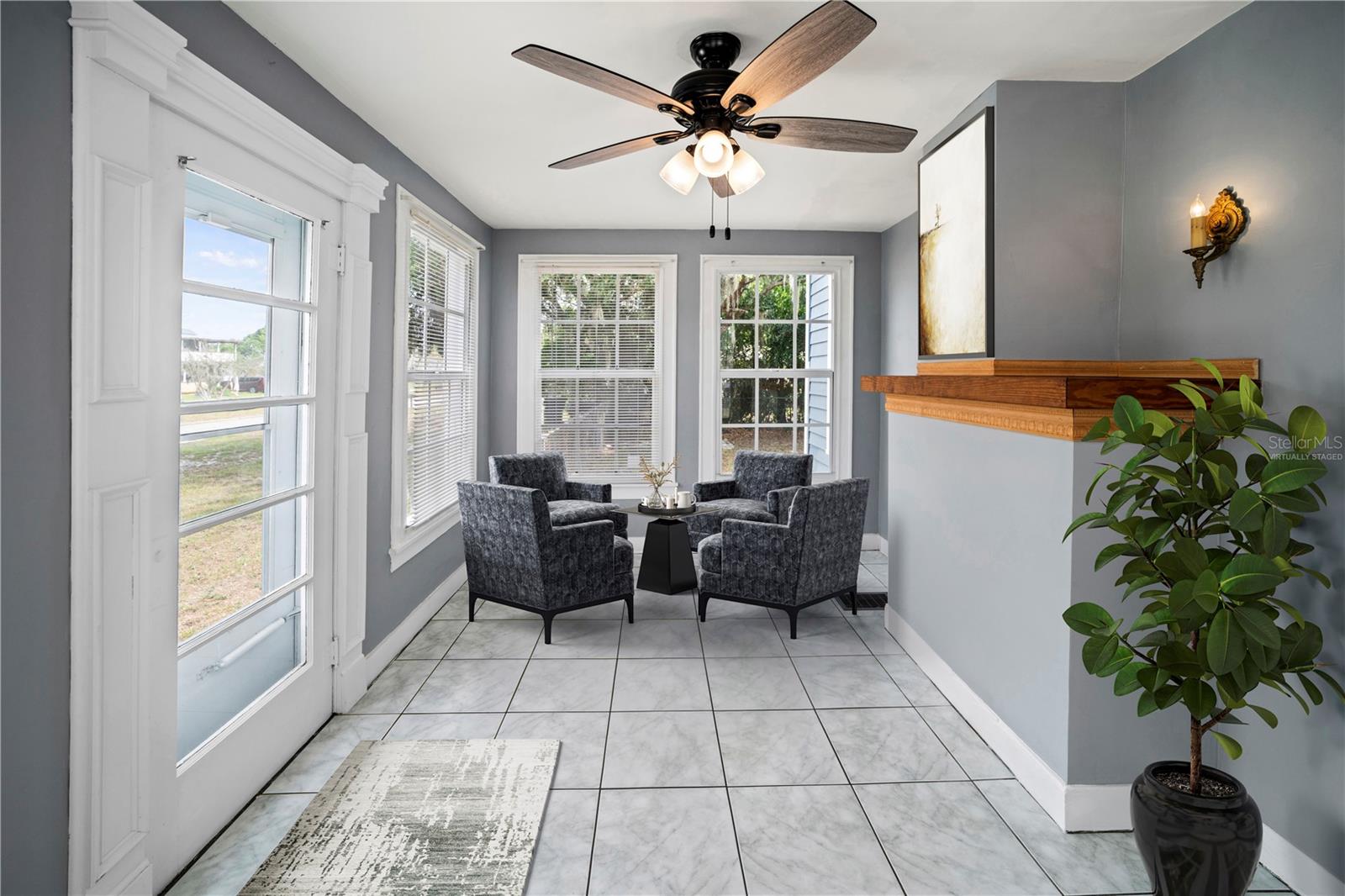 Foyer/Florida Room (virtually staged residential)