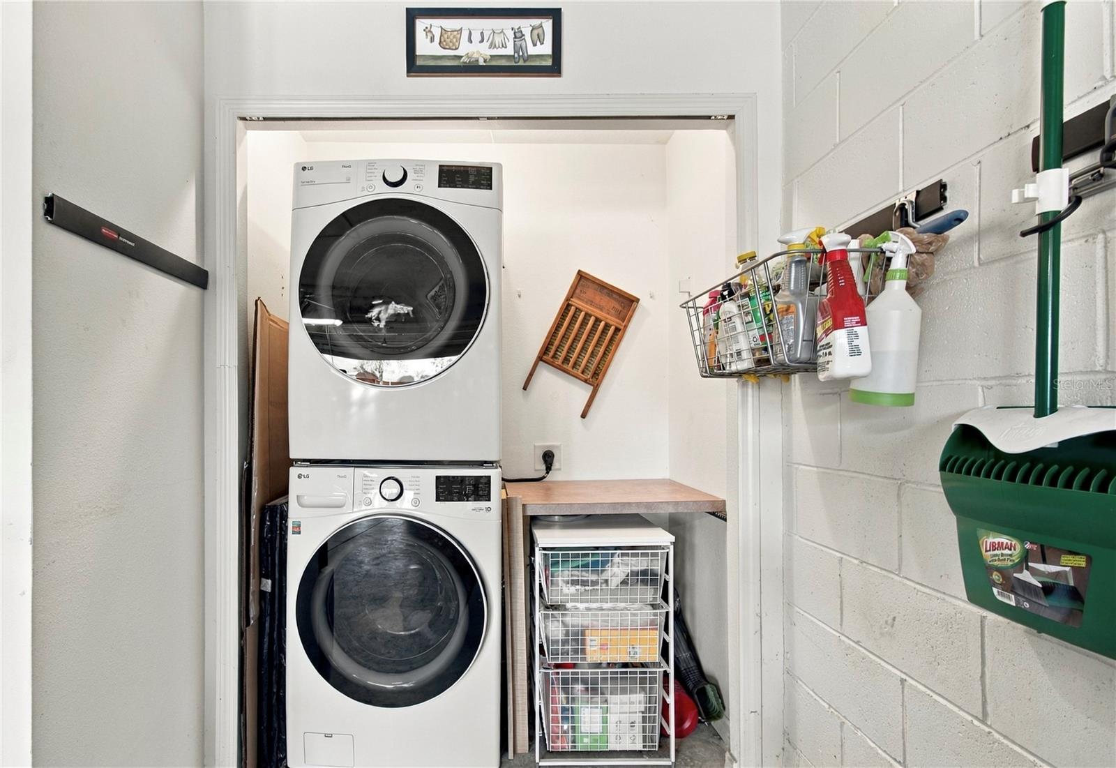 LAUNDRY ROOM WITH STACKABLE LG WASHER &  DRYER
