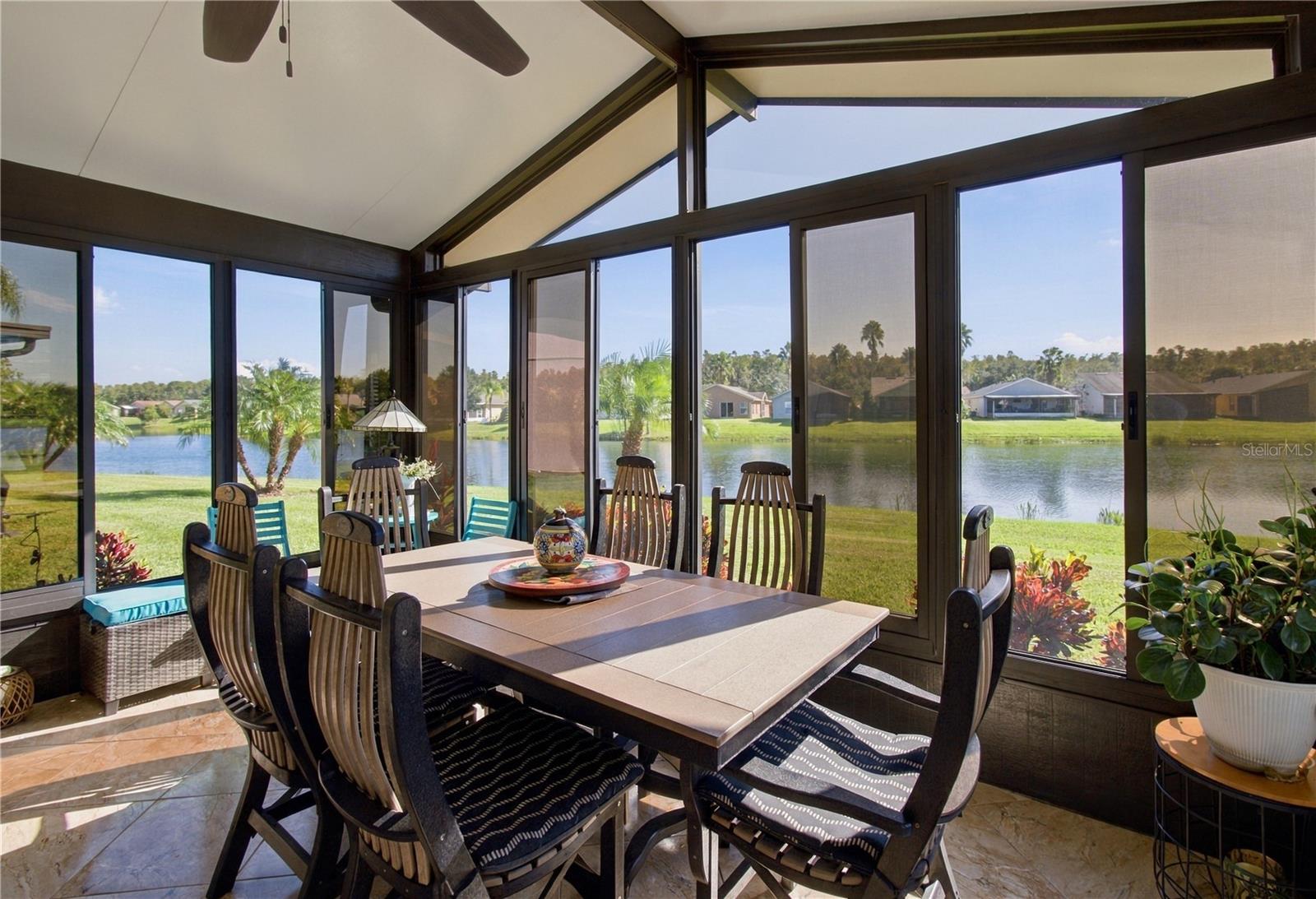ENJOY SUNRISE VIEWS FROM ENCLOSED TILED SUNROOM