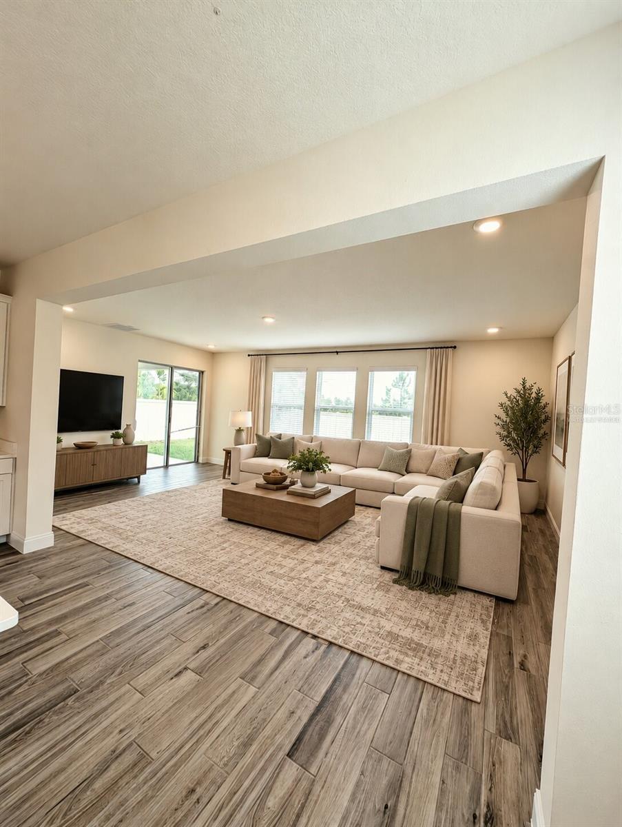 Family Room Virtually Staged