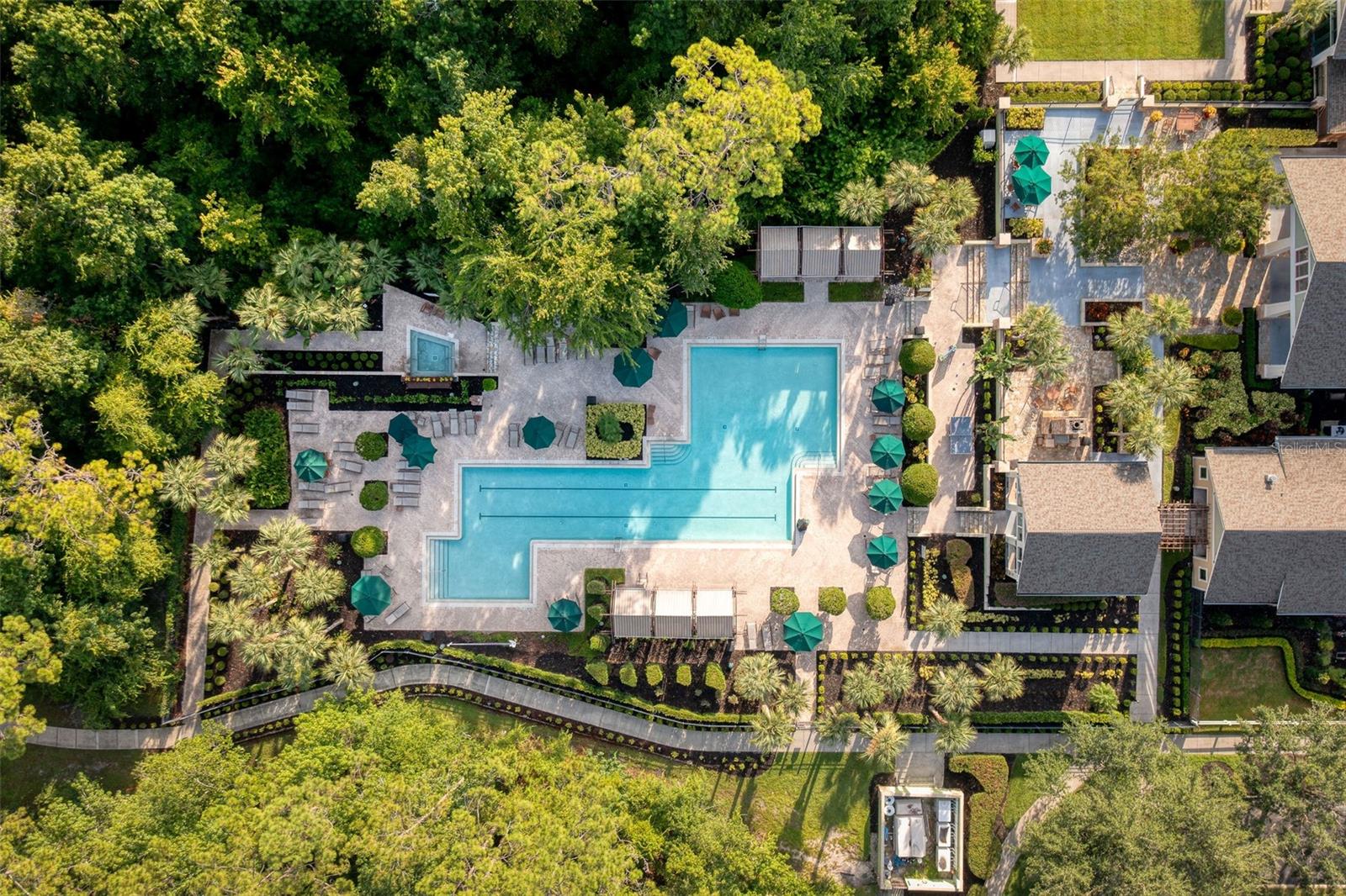 Aerial view of Artisan Club Pool & Spa