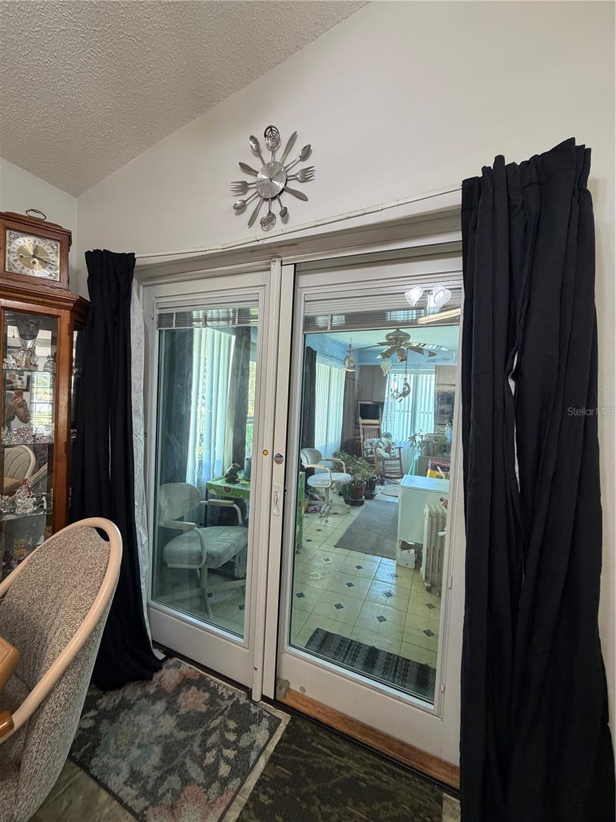 Security Sliding Door to Florida Room