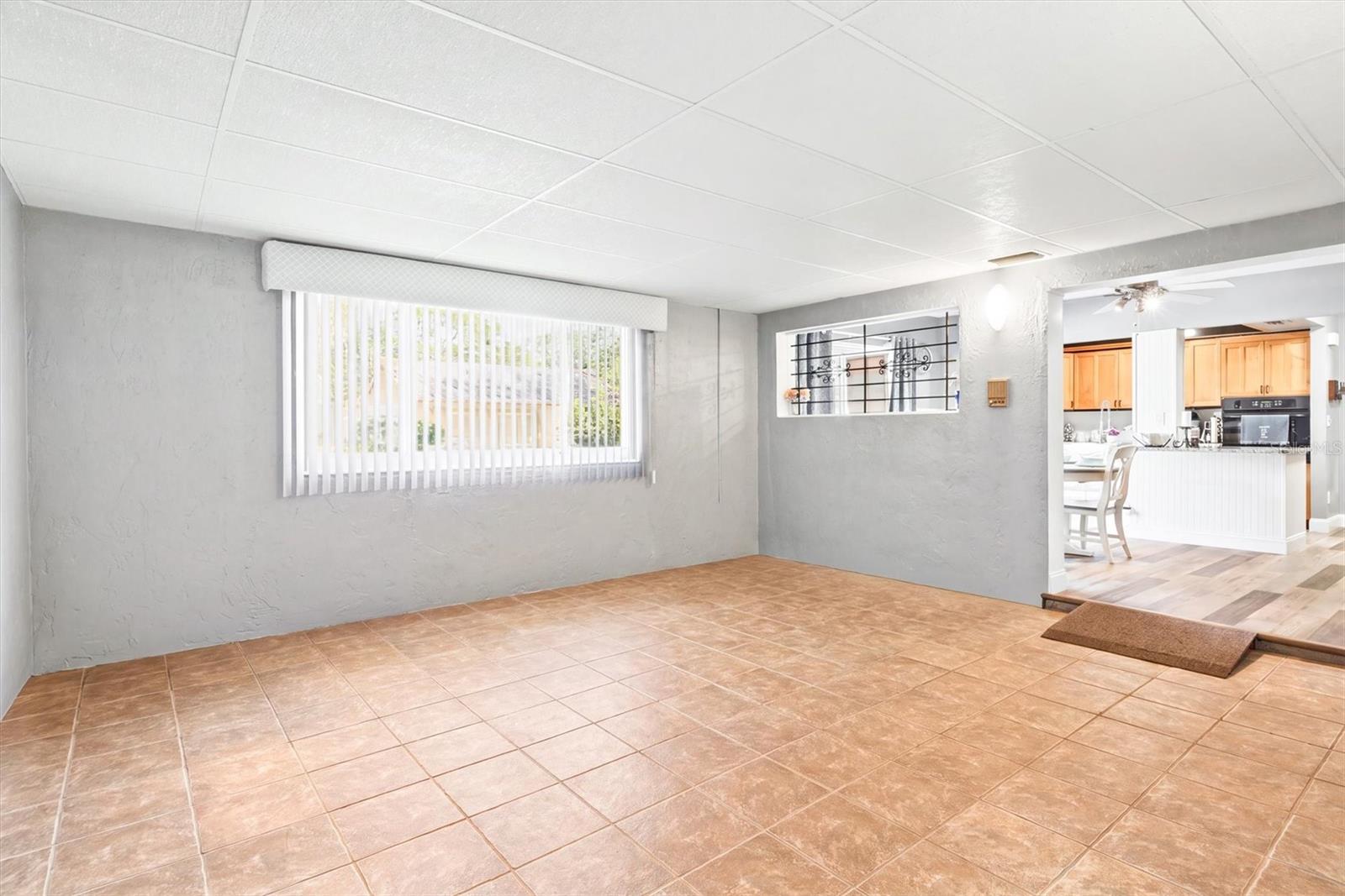 Family Room - Ceramic Tile Flooring