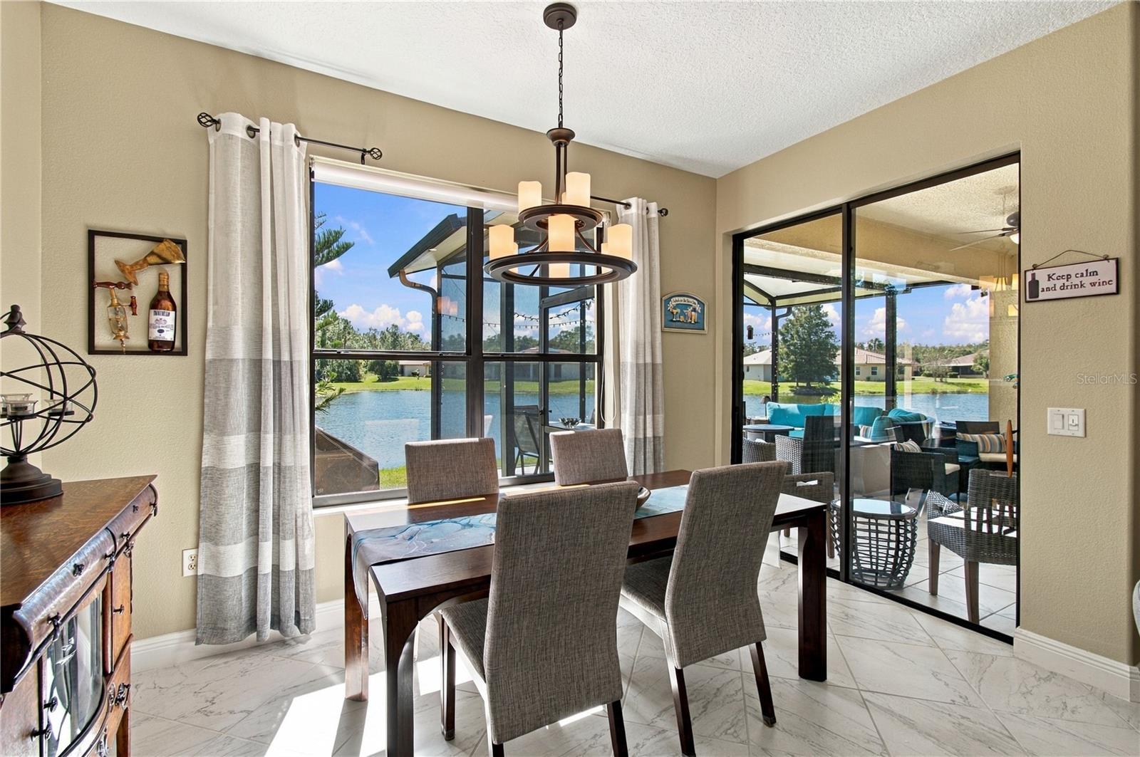WATER VIEWS FROM DINING ROOM