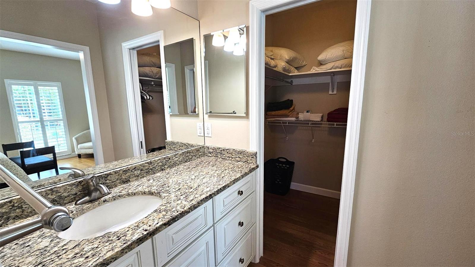 Guest bath-walk in closet