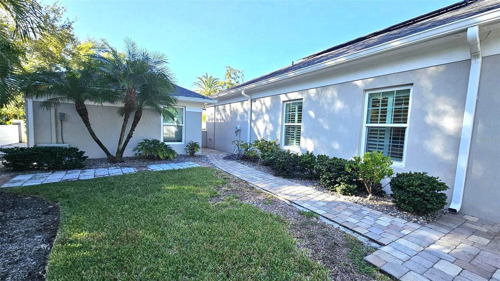 Fenced in yard-side yard