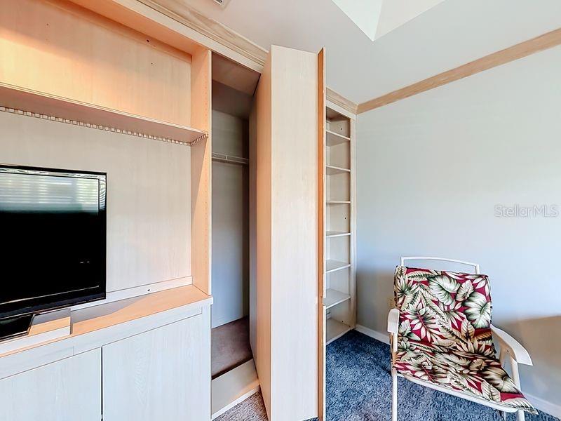 Den/guest bedroom with hidden closet