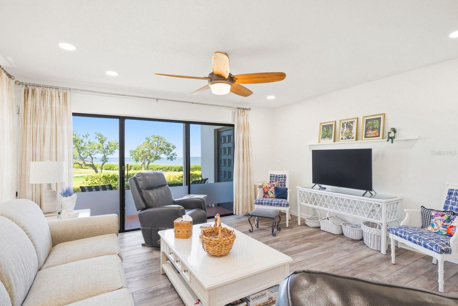 Living Room with Water Views Living Room with Water Views