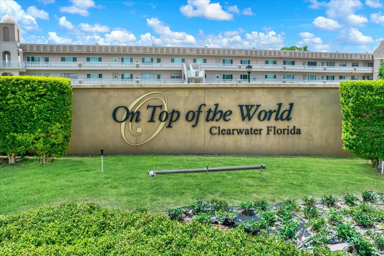 OnTop of the World Community Entrance Sign Clearwater FL 33763