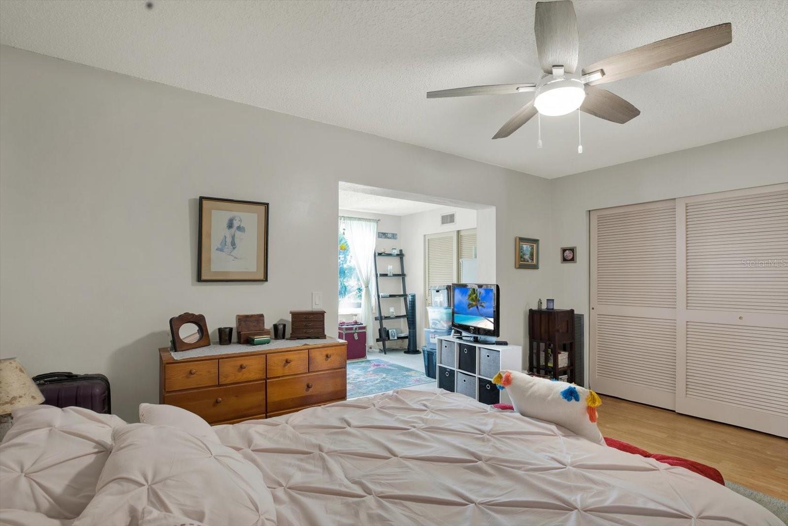 Primary-Bedroom-3 door Closet. Opens-to-Florida-Room-Bonus-Space-Clearwater-FL