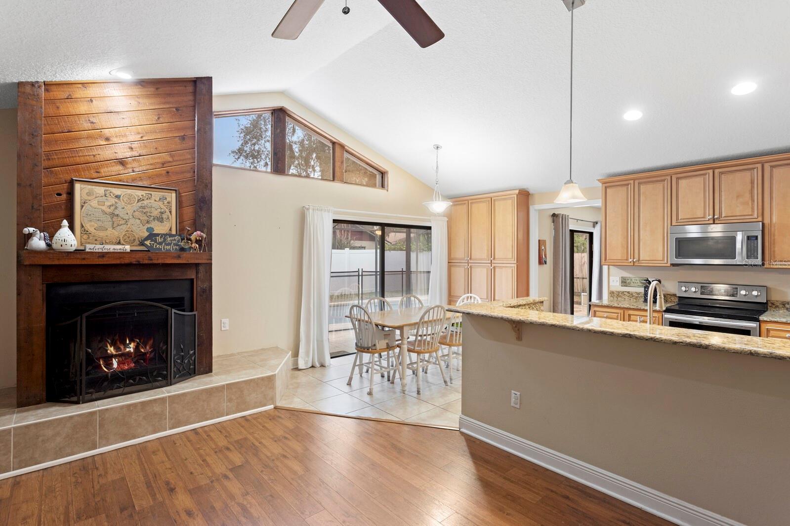 Wood Burning Fireplace