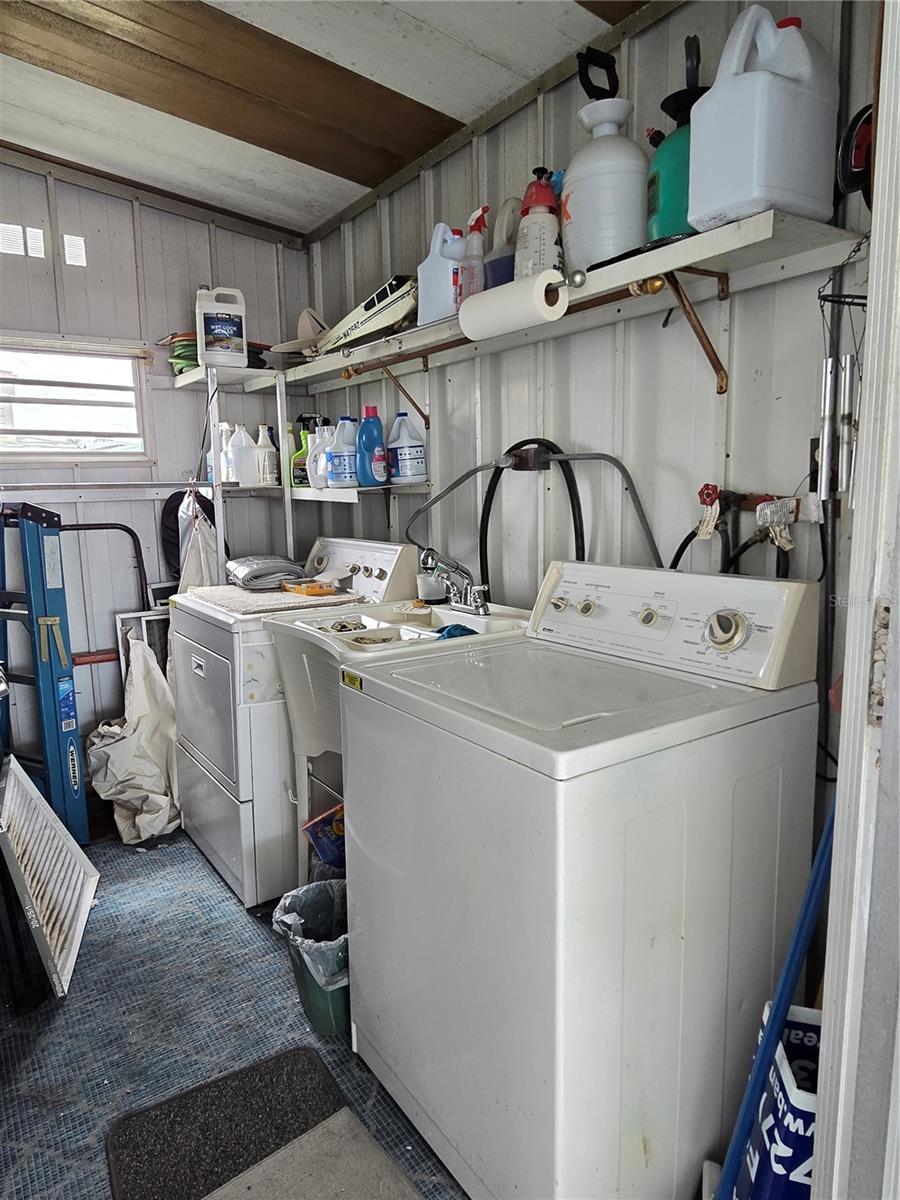 Laundry Shed under carport