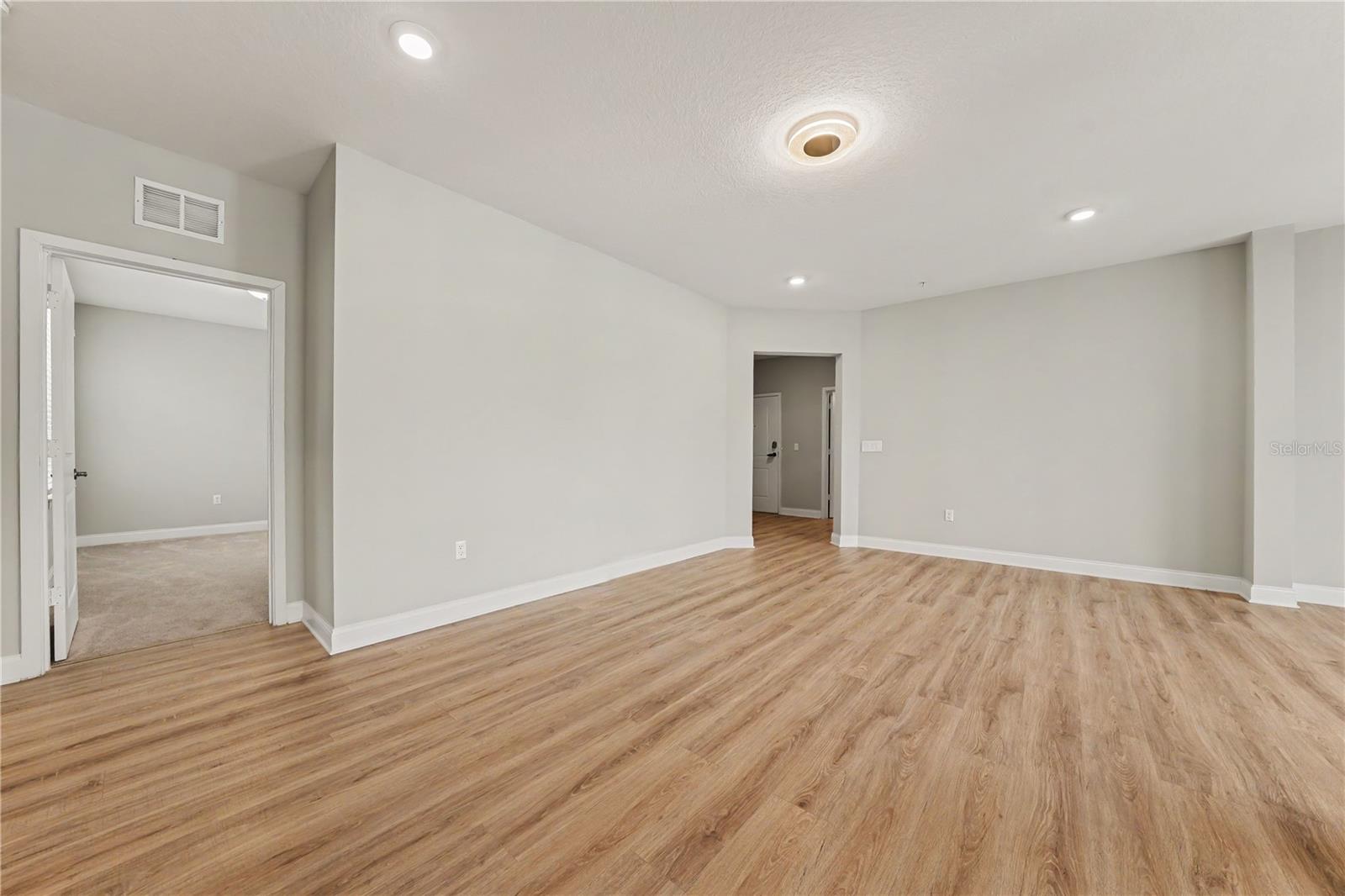 Plenty of wall space for TV's, artwork, furniture placement and more