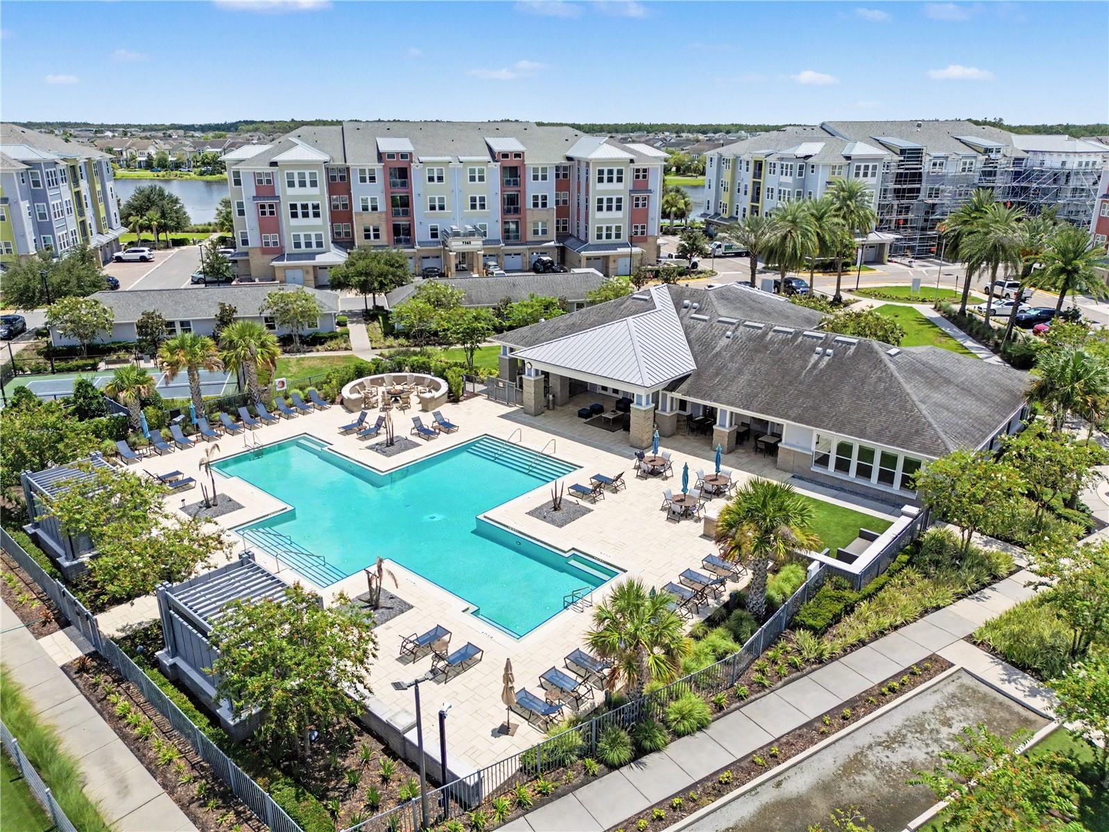 Resort style pool, just steps from your condo