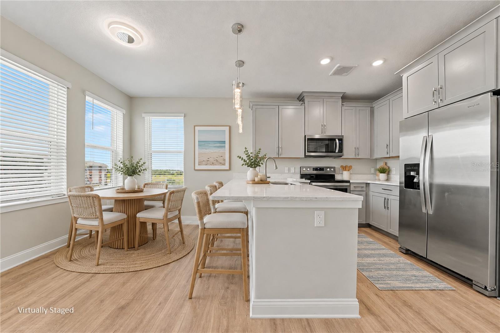 Virtually staged kitchen