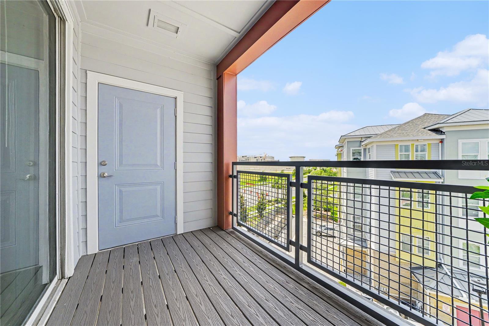 Oversized balcony with storage and stunning sunsets.