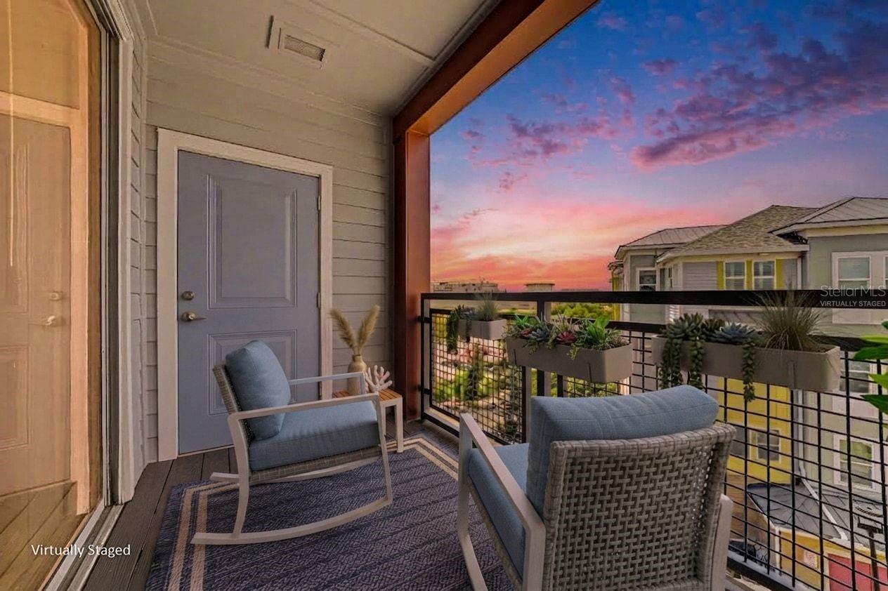 Virtually staged patio