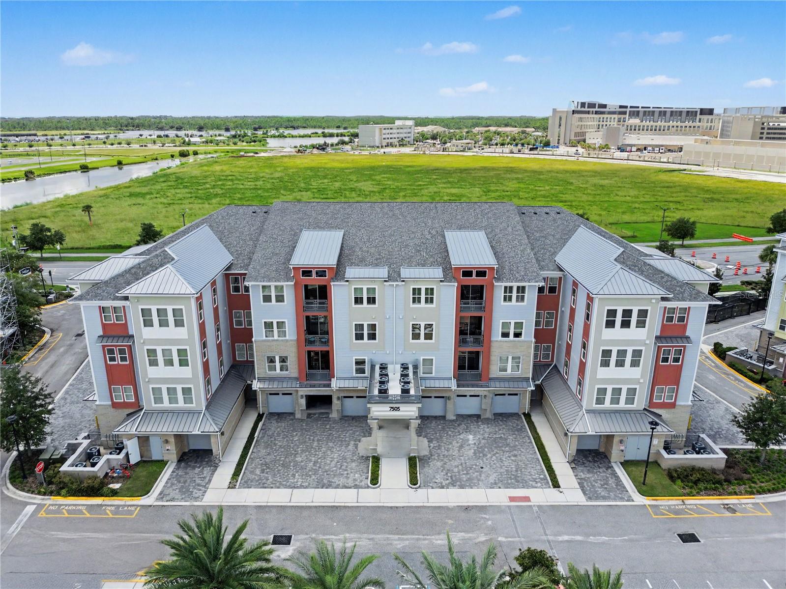 Building 7505 - Your private garage is on the right in the entrance building