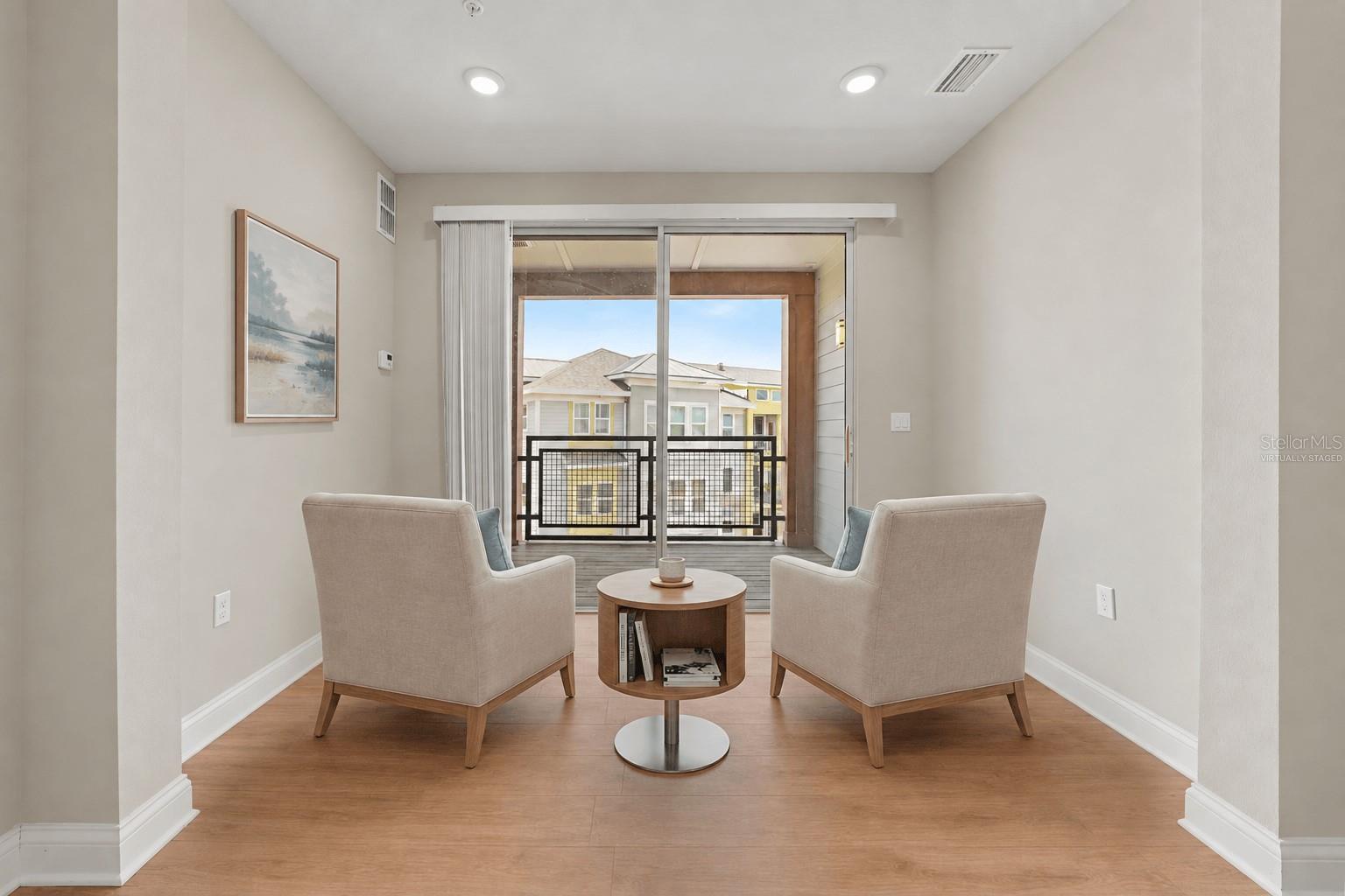 Virtually staged sitting room