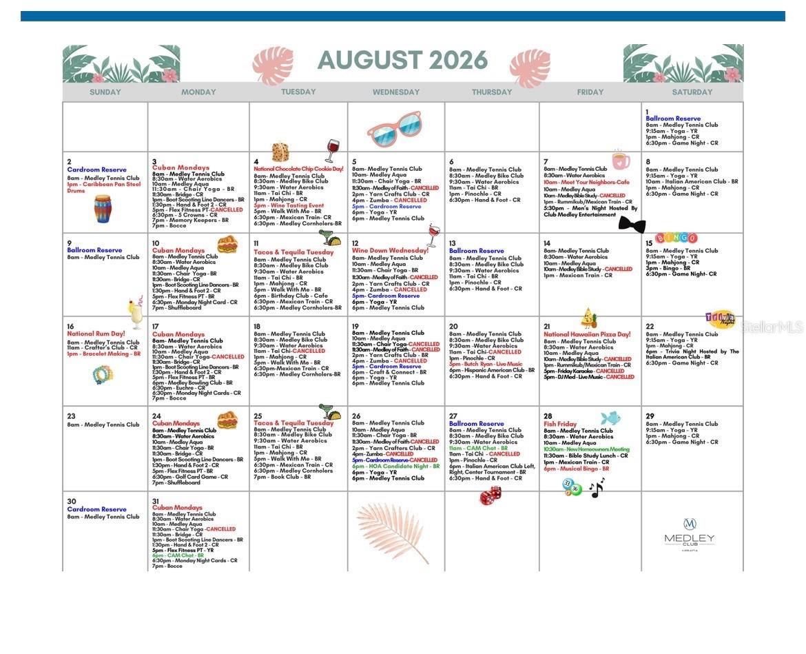Activity Calendar Example