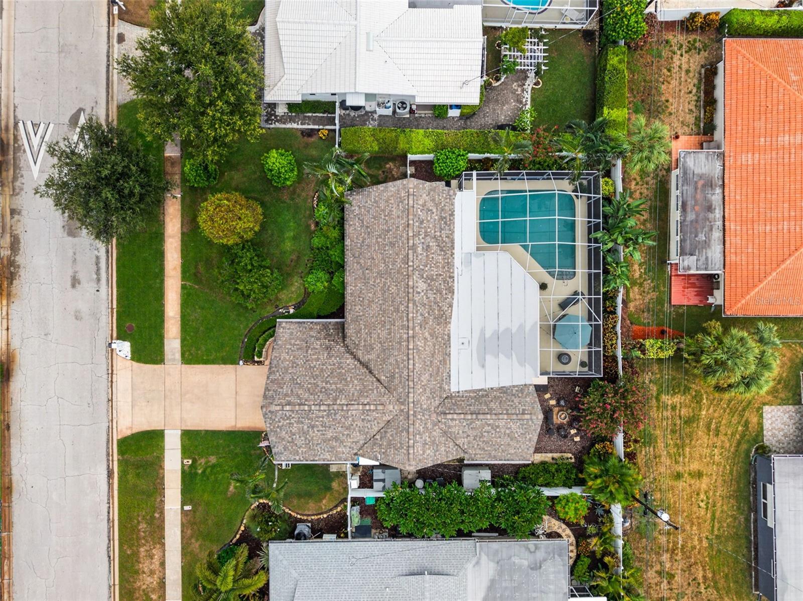 Arial view of House