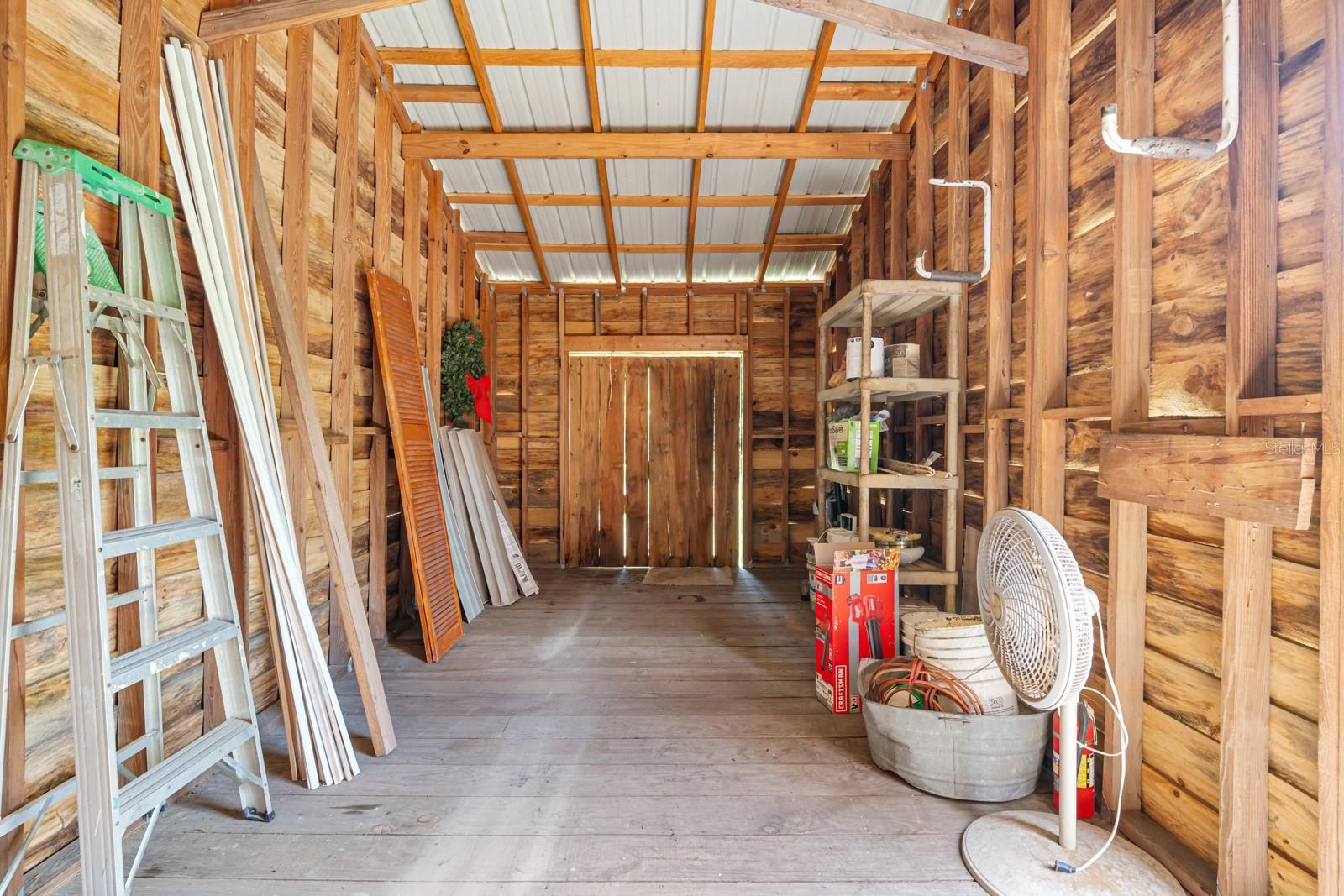 Shed interior