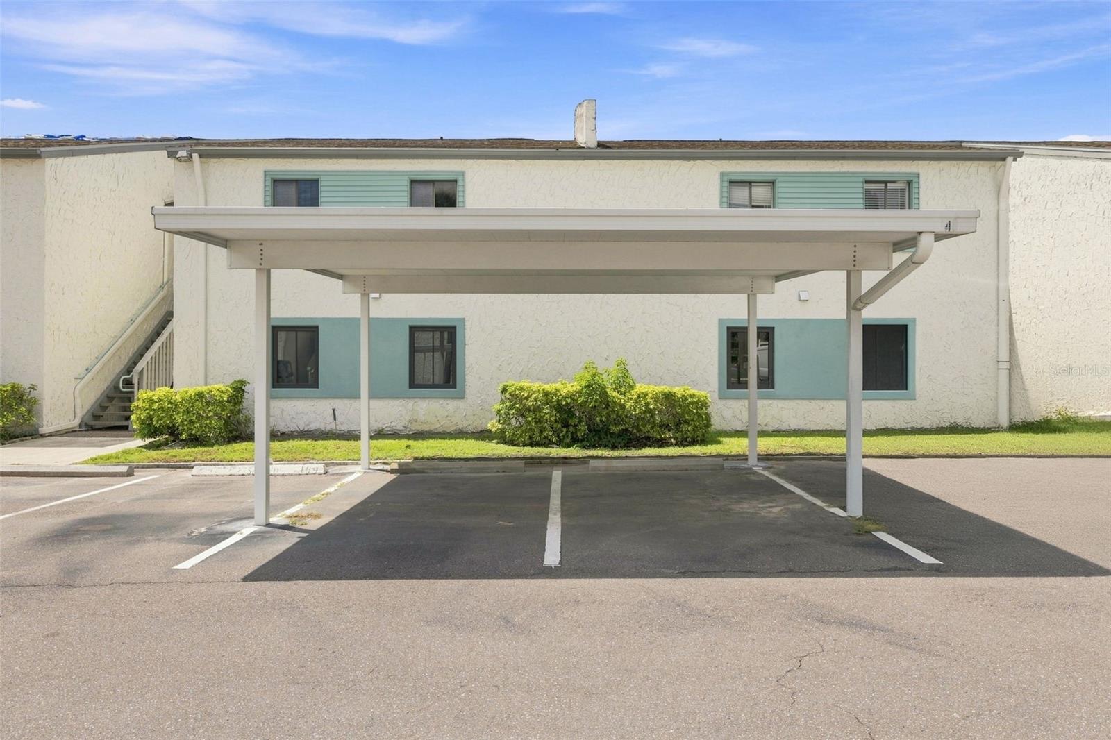 Carport is on Left Side on Across from Bldg 15.