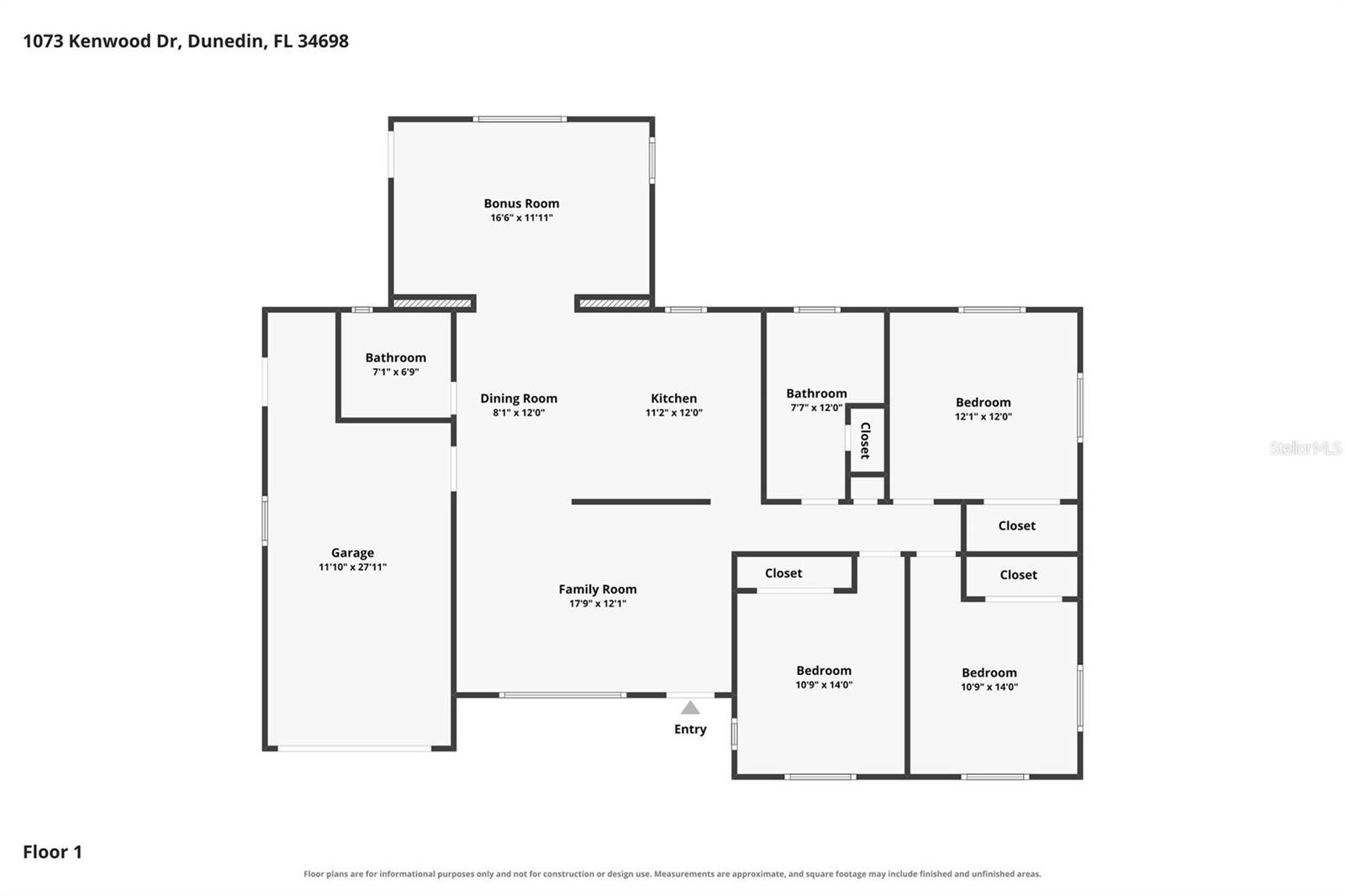 1073 KENWOOD DRIVE, Dunedin, FL 34698