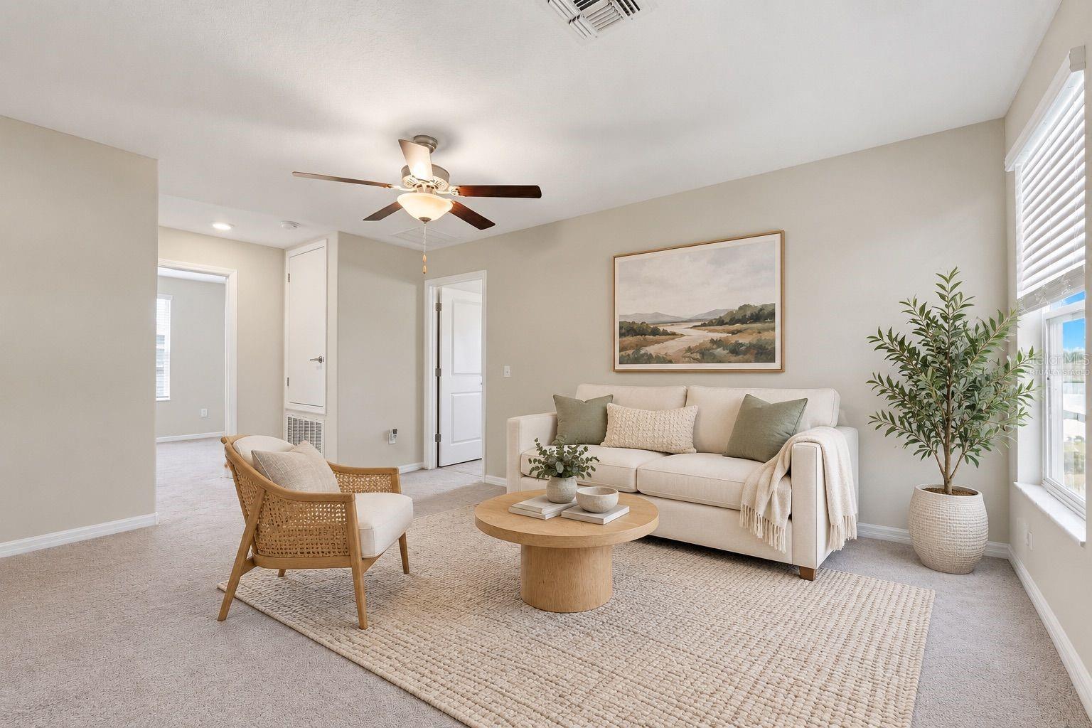 Virtually staged- Versatile loft area