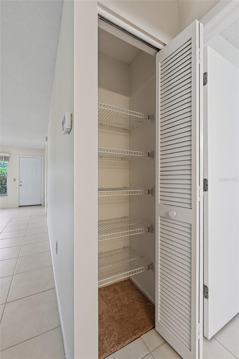 Linen Closet by Front Bedroom- 9545 Danville Court, #42, New Port Richey, FL 34655Wedgewood Village Condos in Heritage Lake