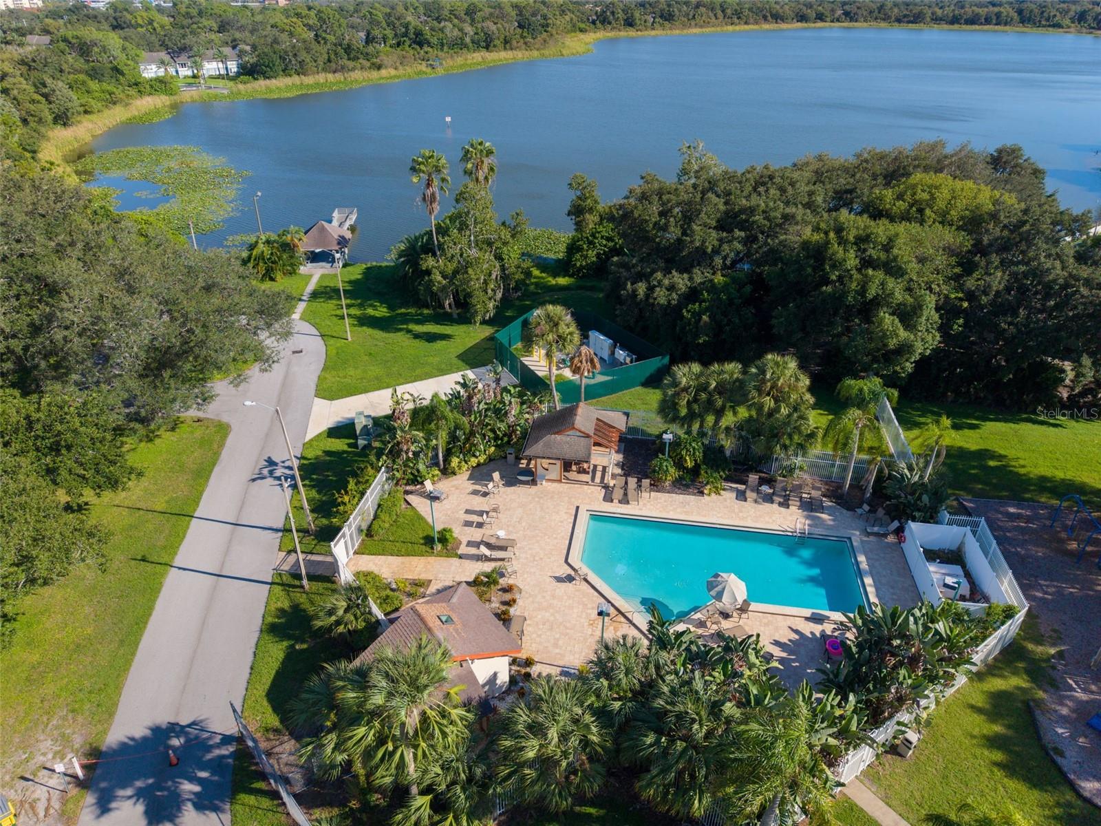 Lake St George Community swimming pool, tennis courts, basketball courts, playground, water access and dock.