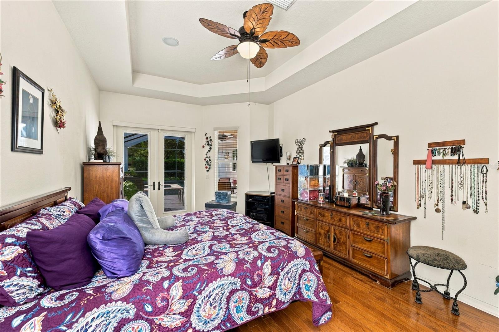 Coffered Ceilings access to outside screened patio