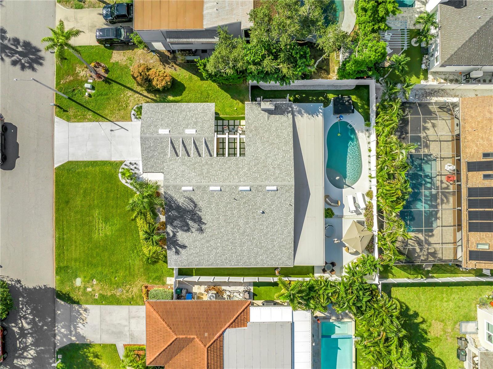 New roof and cool view from above.