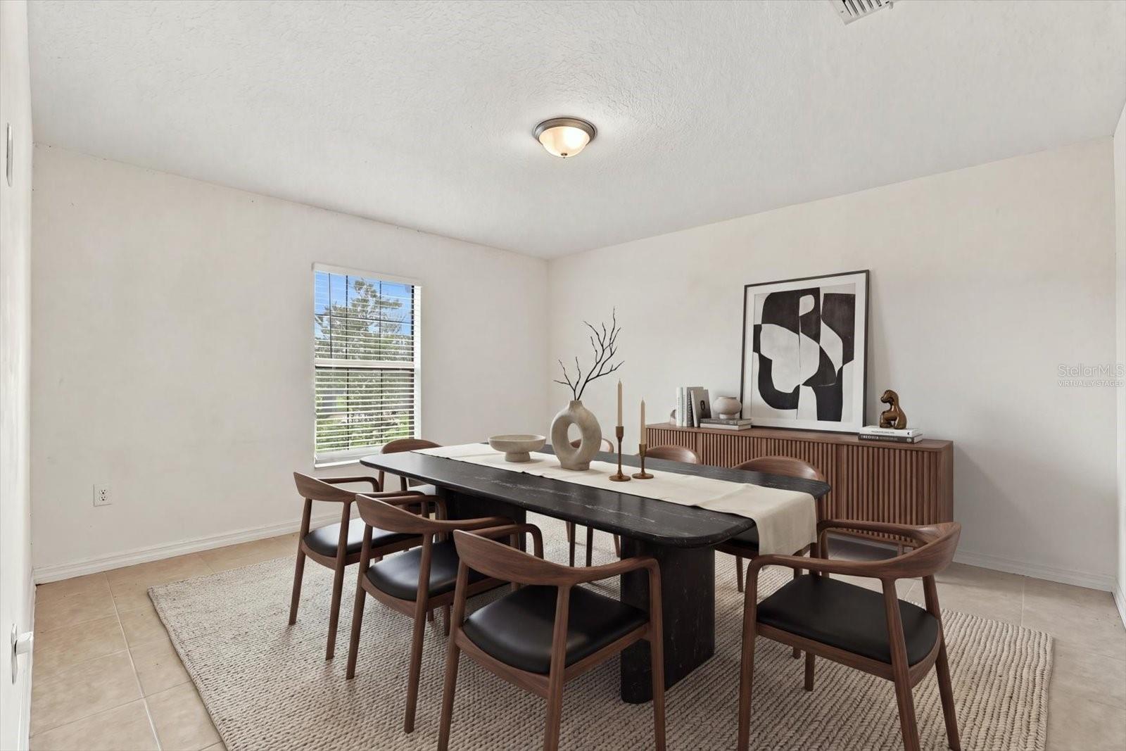 Virtually staged photo-Dinning Room or Office