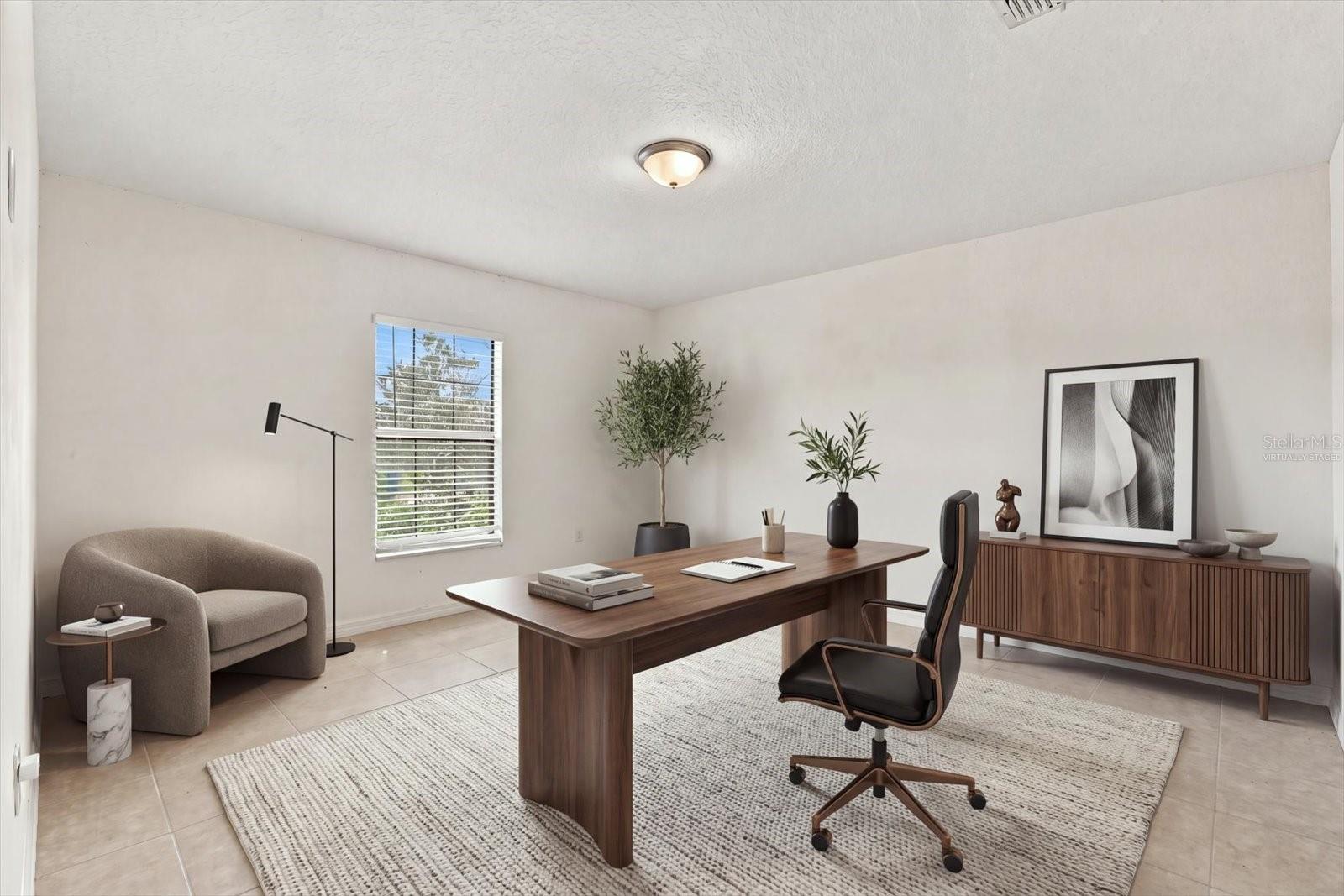 Virtually staged photo-Office or Dinning room