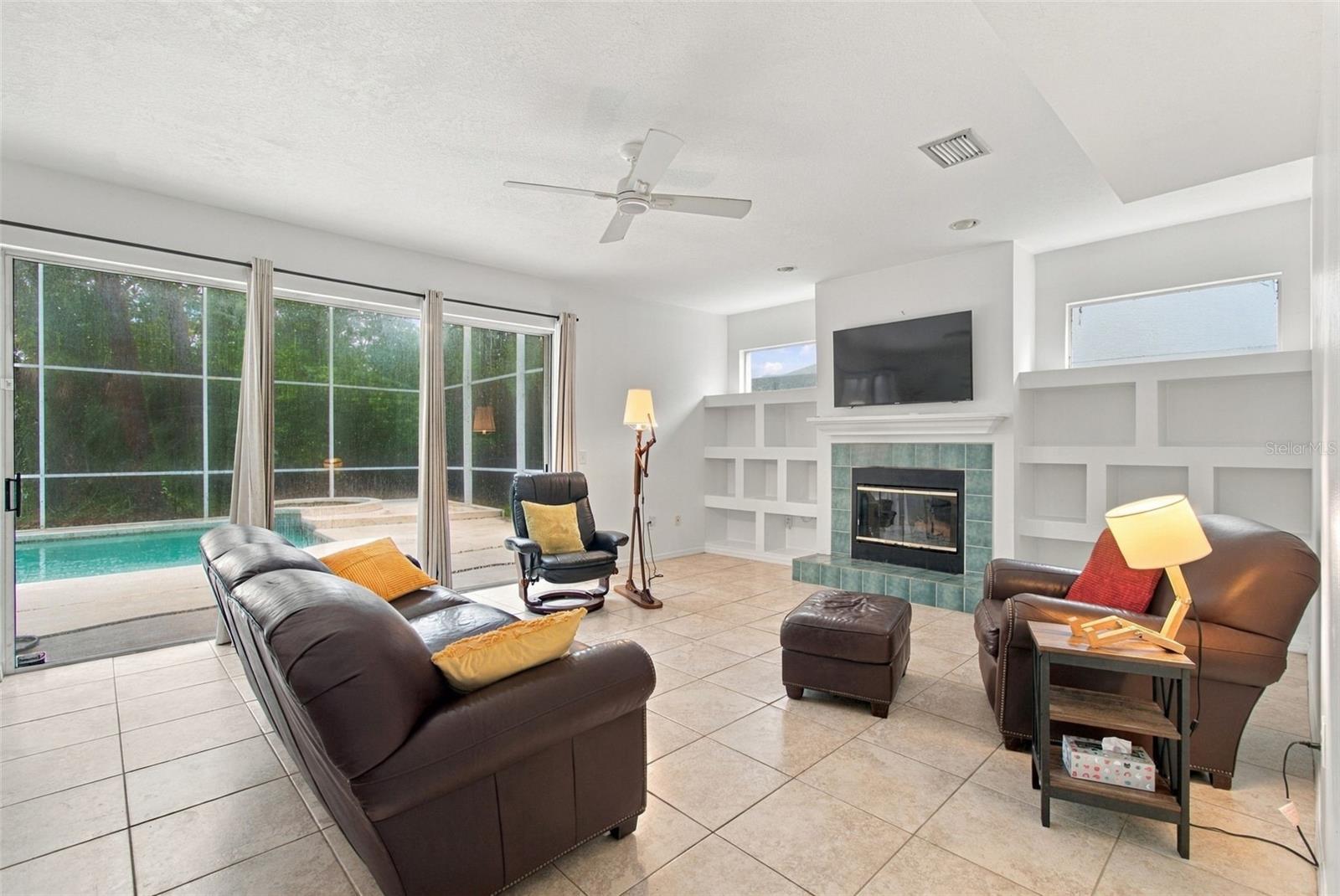 Family Room with Focal Fireplace