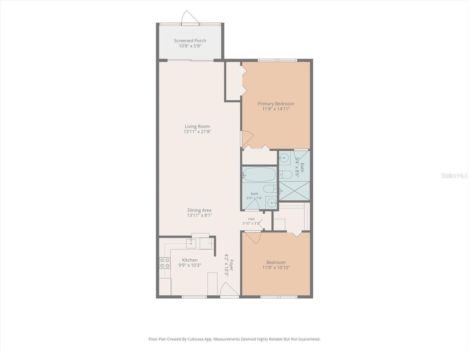 Split Bedroom plan provides privacy.