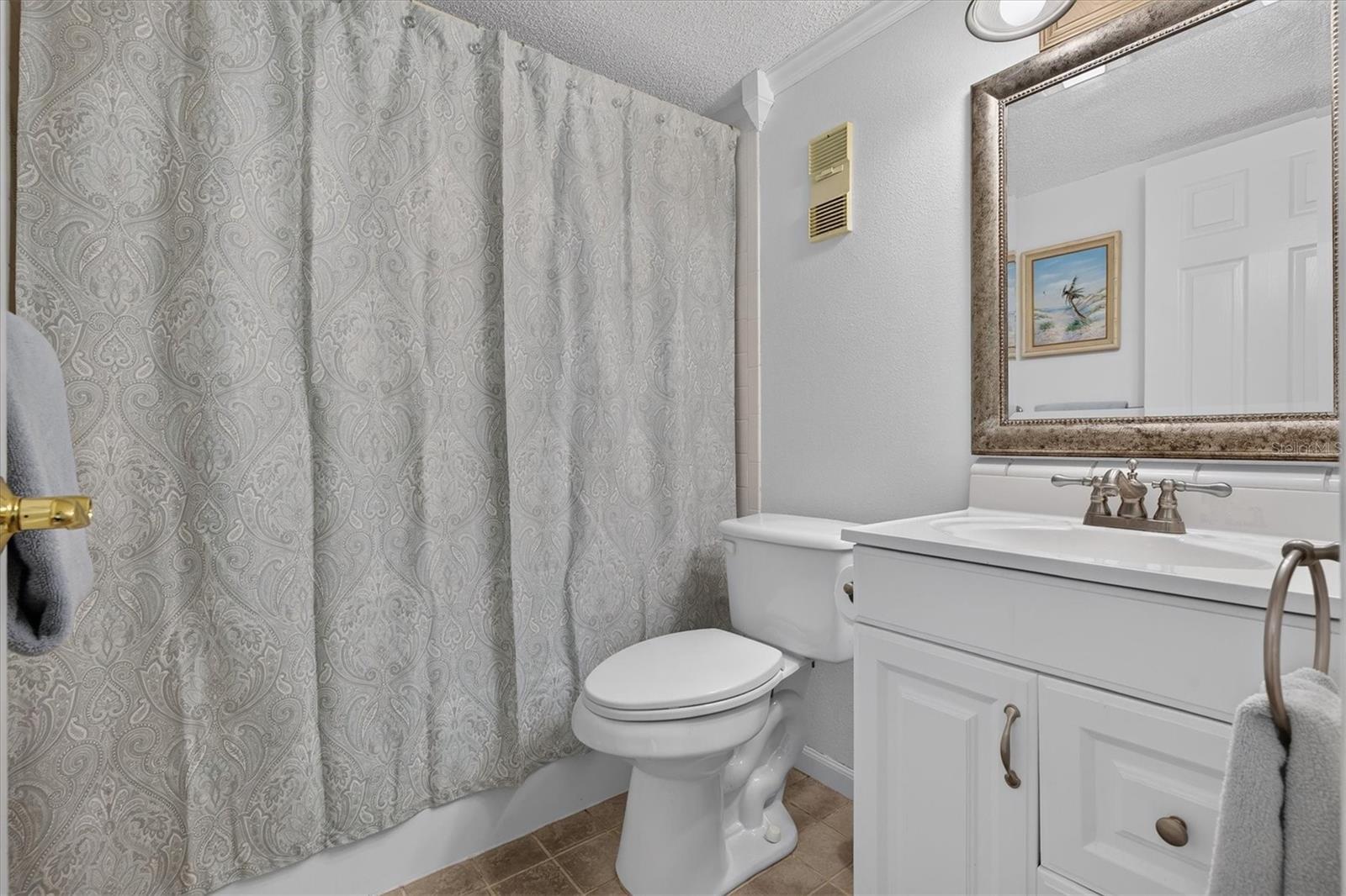 Bathroom 2 with new tub shower.