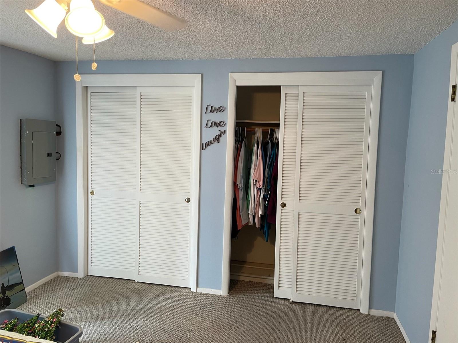 Wall to Wall closets.