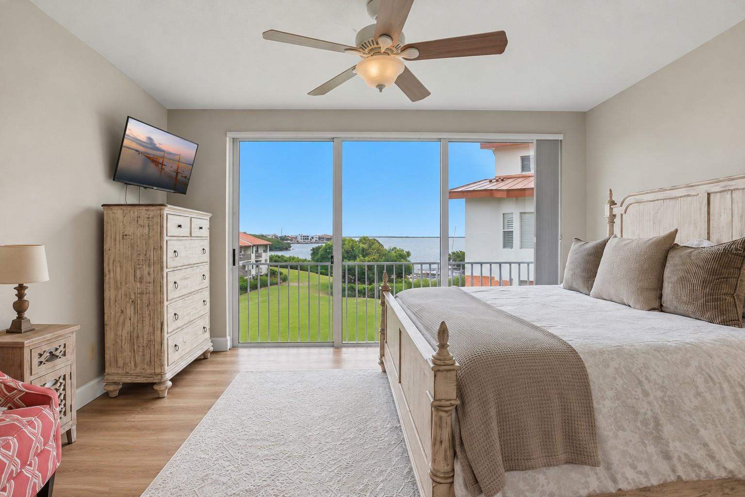 Primary suite with stunning water views.
