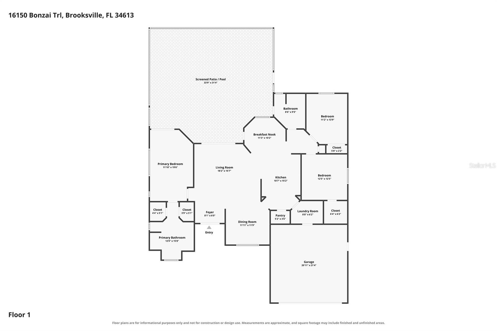 16150 BONZAI TRAIL, Brooksville, FL 34613