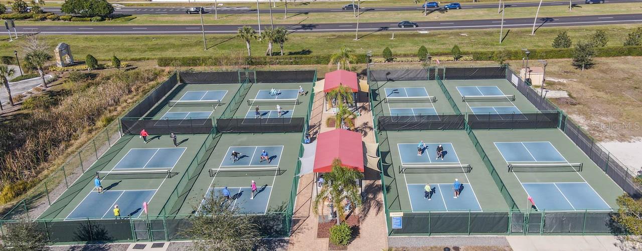 Plenty of pickleball courts to enjoy.