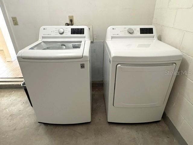 Washer and dryer.