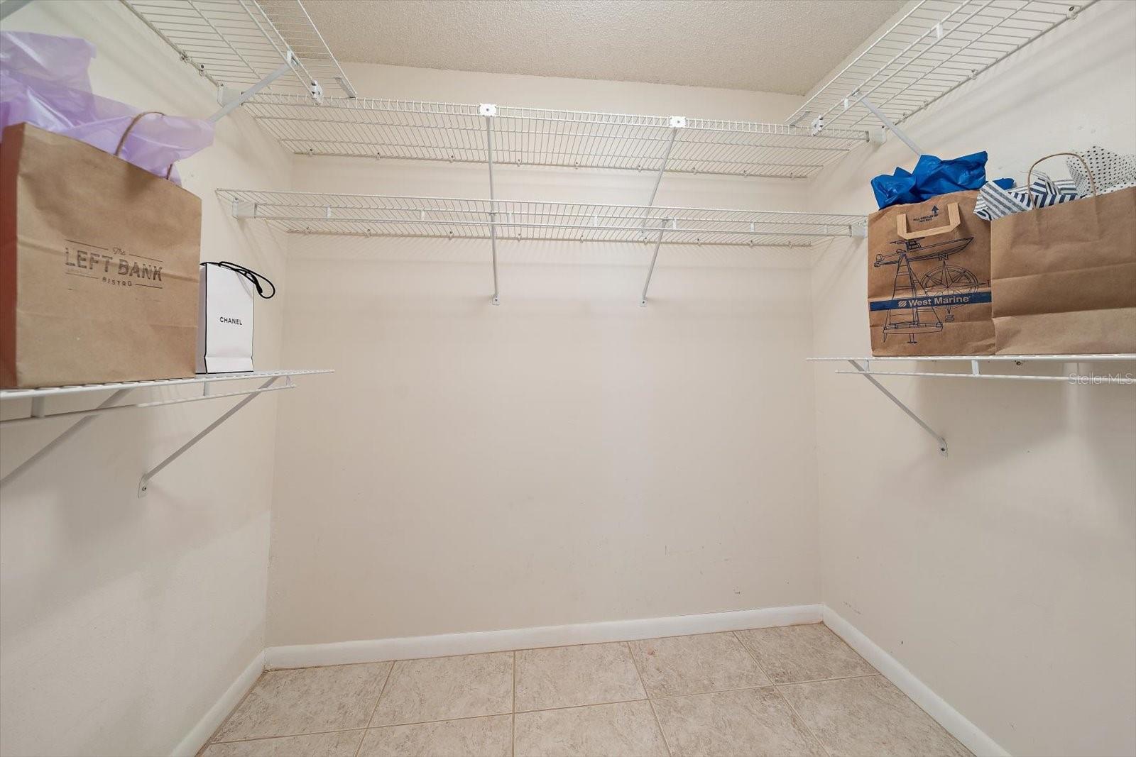 Large walk-in closet.