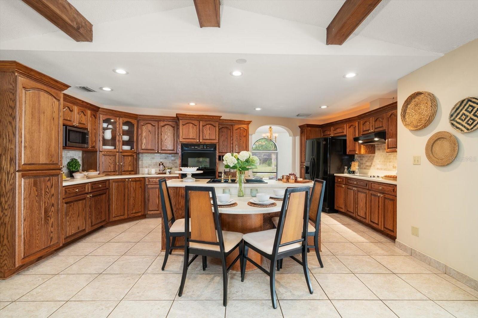 A special moment to sit and visit or perfect place to set up the tailgating party inside!