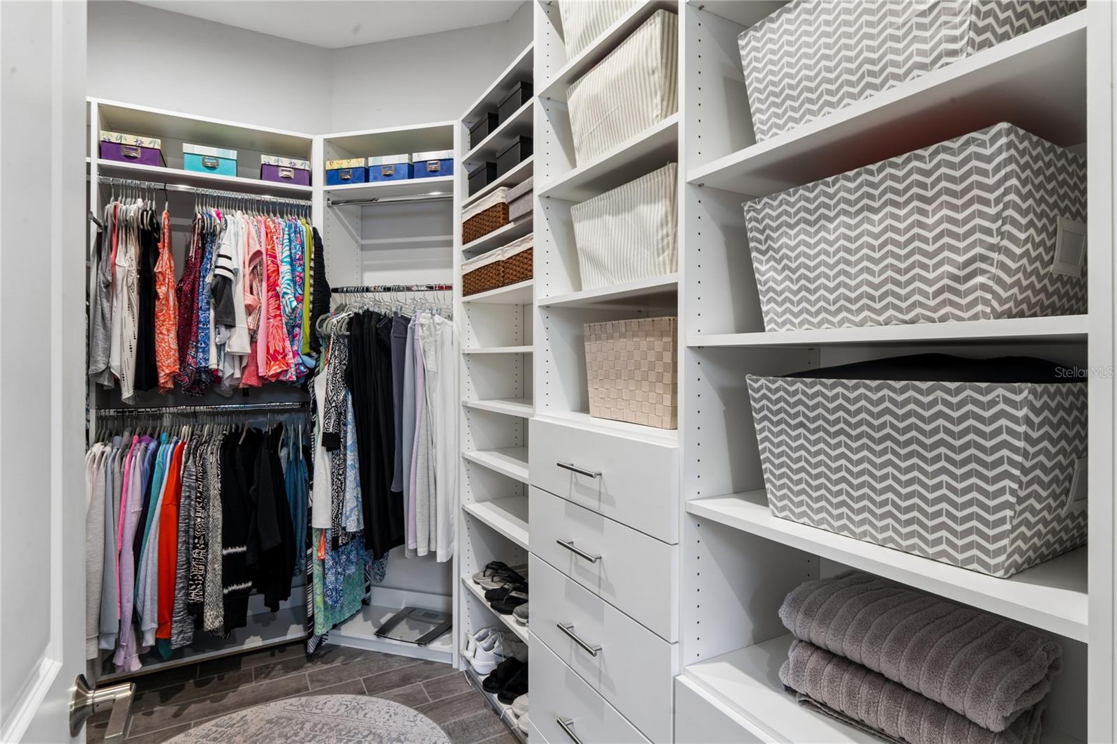 Primary Closet custom built-in with storage
