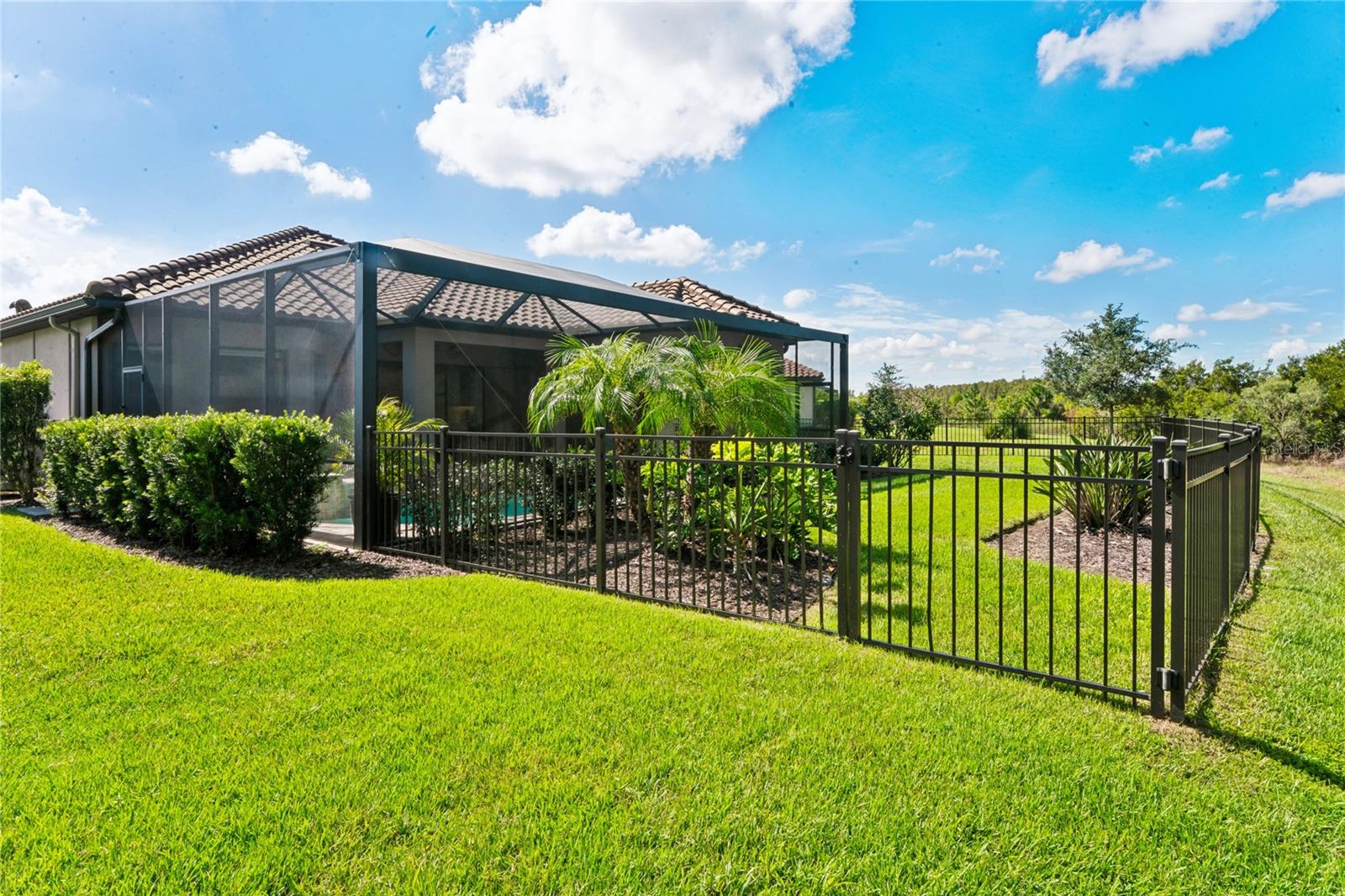 Backyard aluminum Fencing